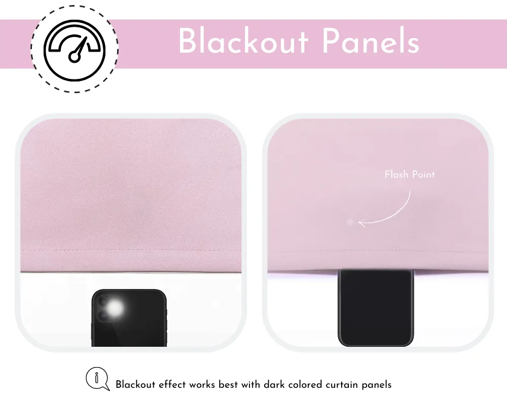 52 X 84 Inch Blackout Polyester Curtains with Grommets Blush - 2 Panels