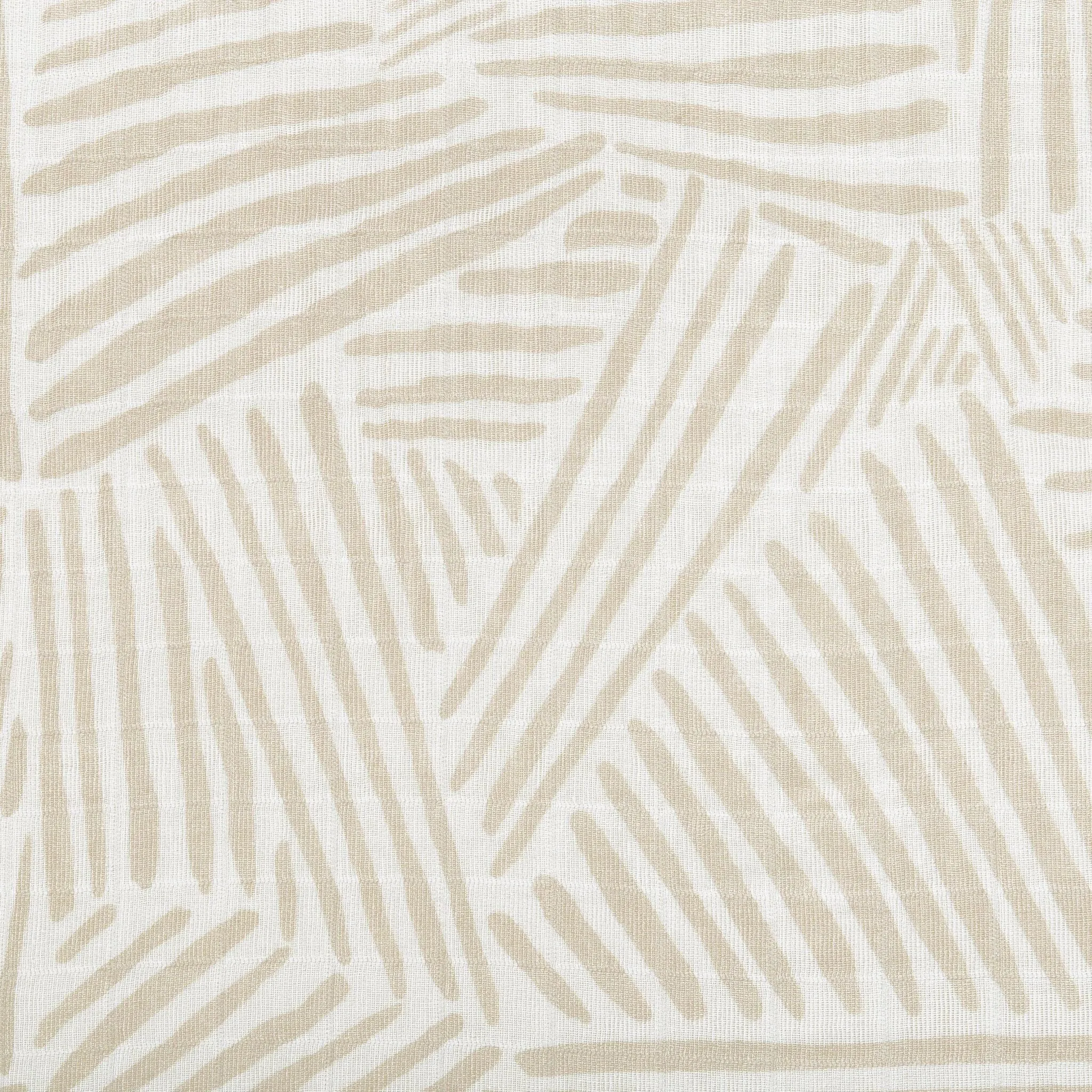 Crib Sheet in GOTS Certified Organic Muslin Cotton | Oat Stripe