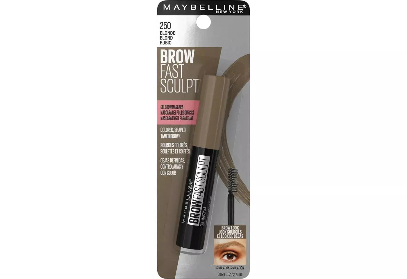 MAYBELLINE - Brow Fast Sculpt Eyebrow Gel Mascara Blonde 250 - 0.09 oz (2.75 ml)