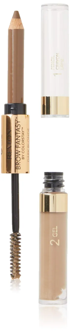 Revlon Brow Fantasy Pencil & Gel, Dark Blonde [104], 0.04 oz