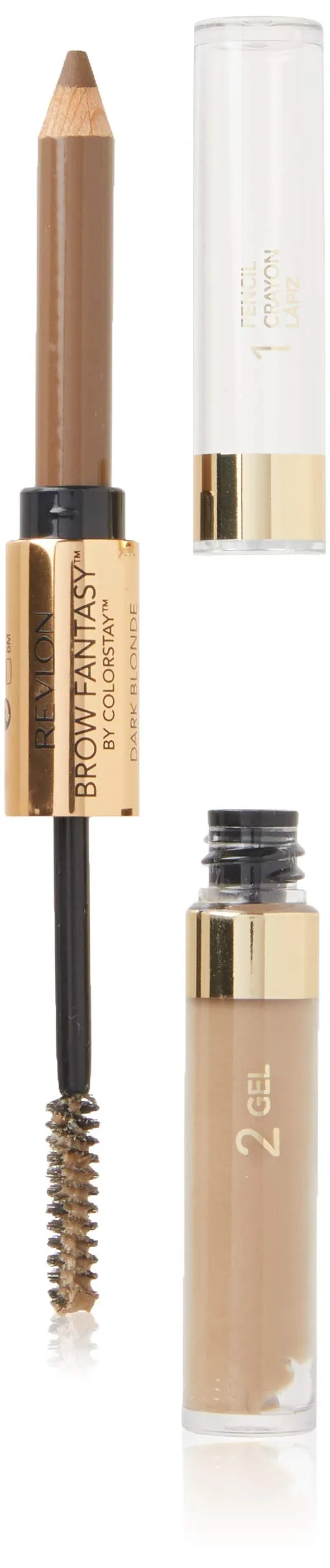 Revlon Brow Fantasy Pencil & Gel, Dark Blonde [104], 0.04 oz
