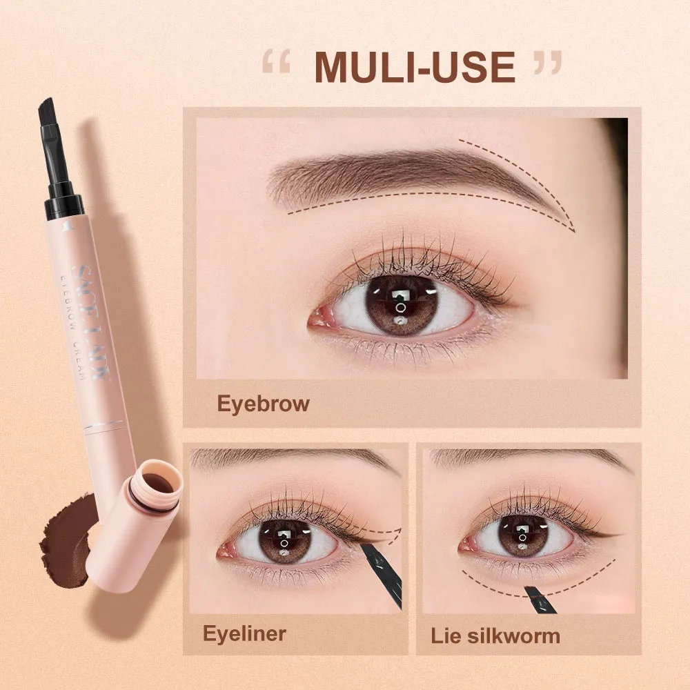 Sace Lady Eyebrow Cream Waterproof Tattoo Brow Gel with Brush | Long-Lasting & Smudge-Proof Brow Definition