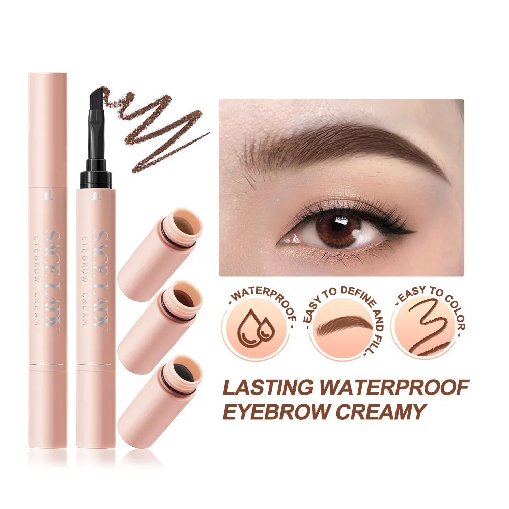 Sace Lady Eyebrow Cream Waterproof Tattoo Brow Gel with Brush | Long-Lasting & Smudge-Proof Brow Definition