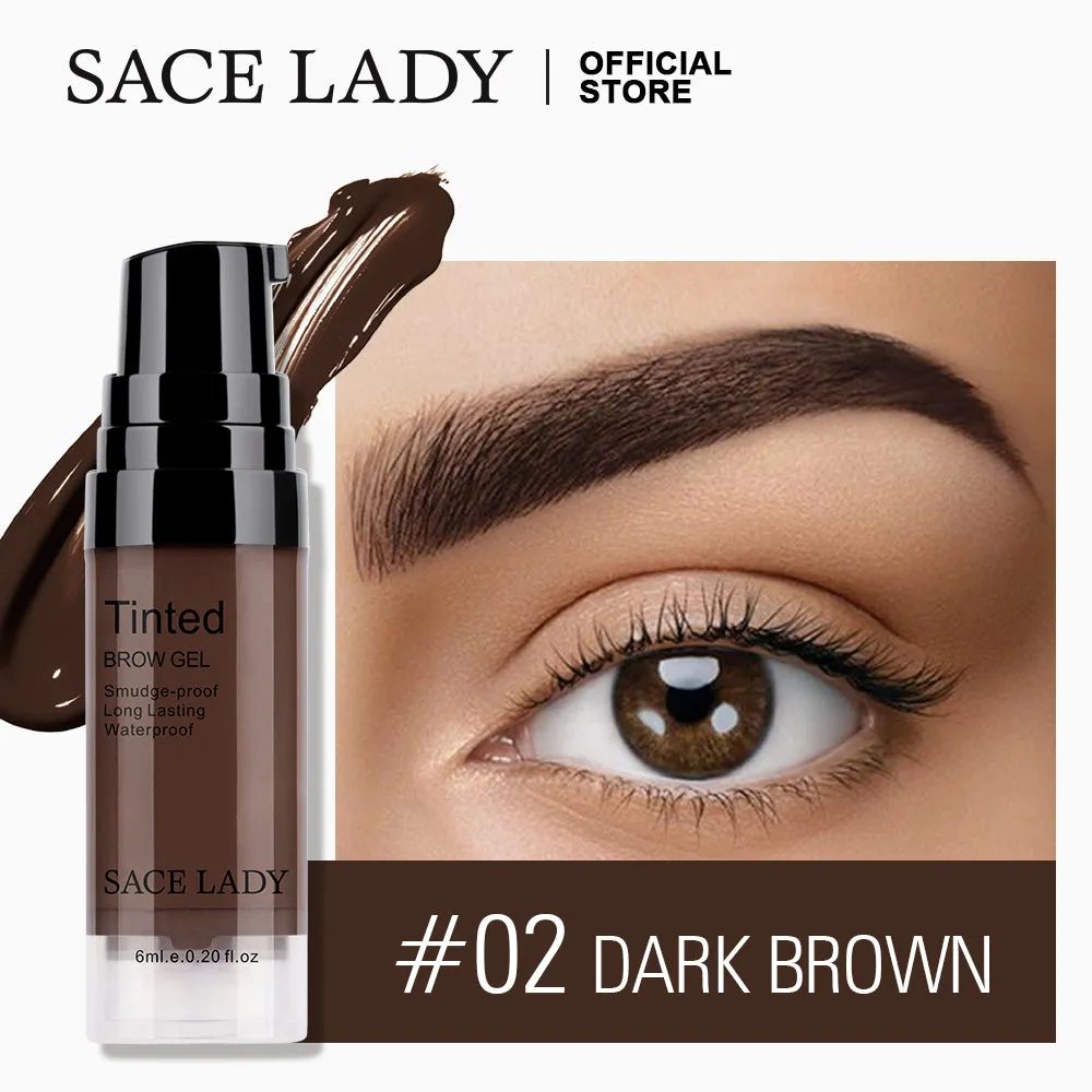 Sace Lady Long-Lasting Waterproof Eyebrow Gel – Smudge-Proof Makeup with Henna Tints