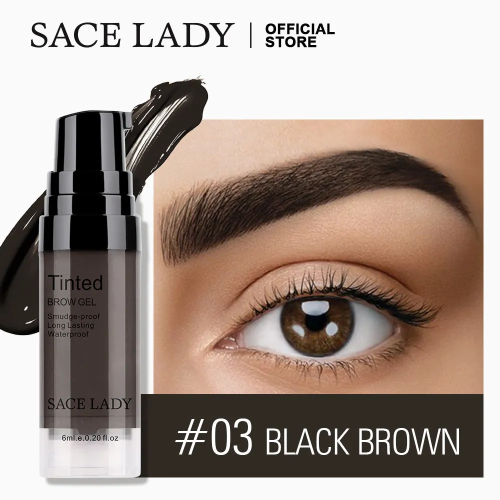 Sace Lady Long-Lasting Waterproof Eyebrow Gel – Smudge-Proof Makeup with Henna Tints