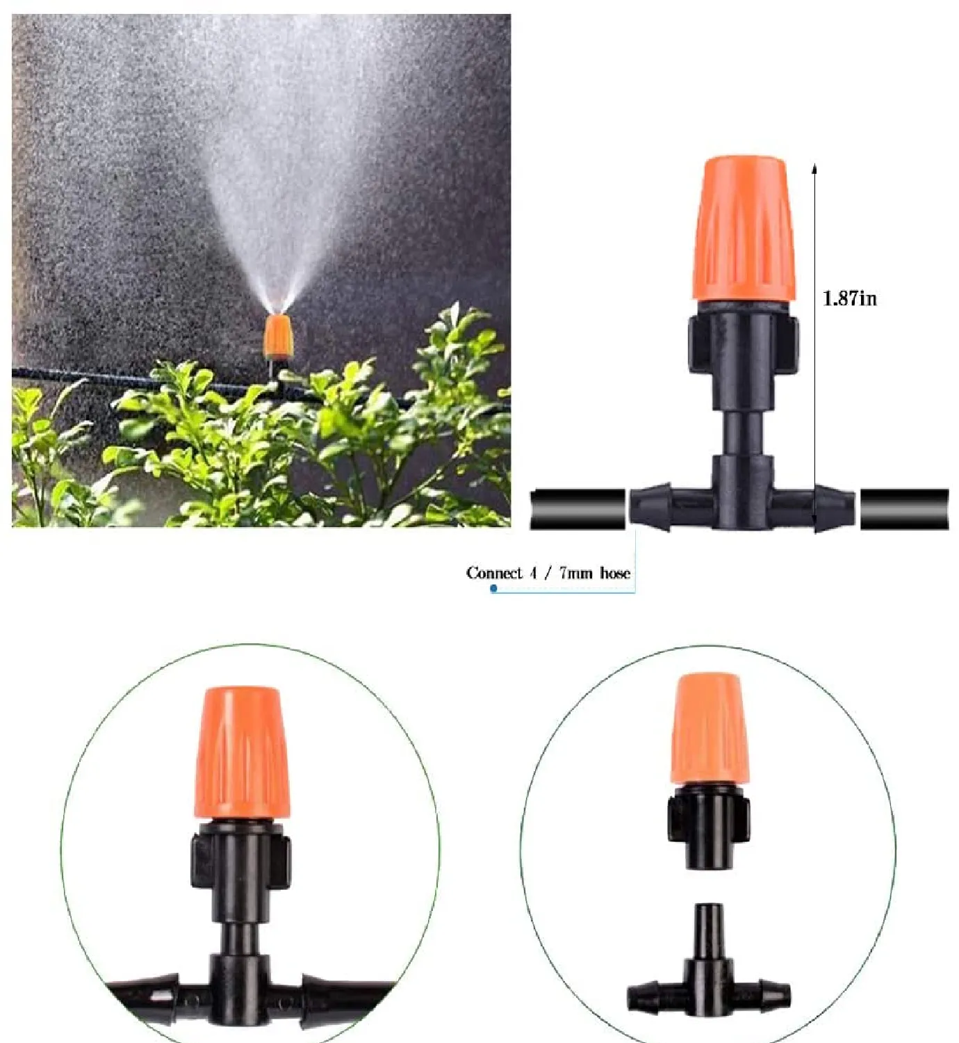 Three Way Atomizing Nozzle | Adjustable Garden Irrigation Nozzle