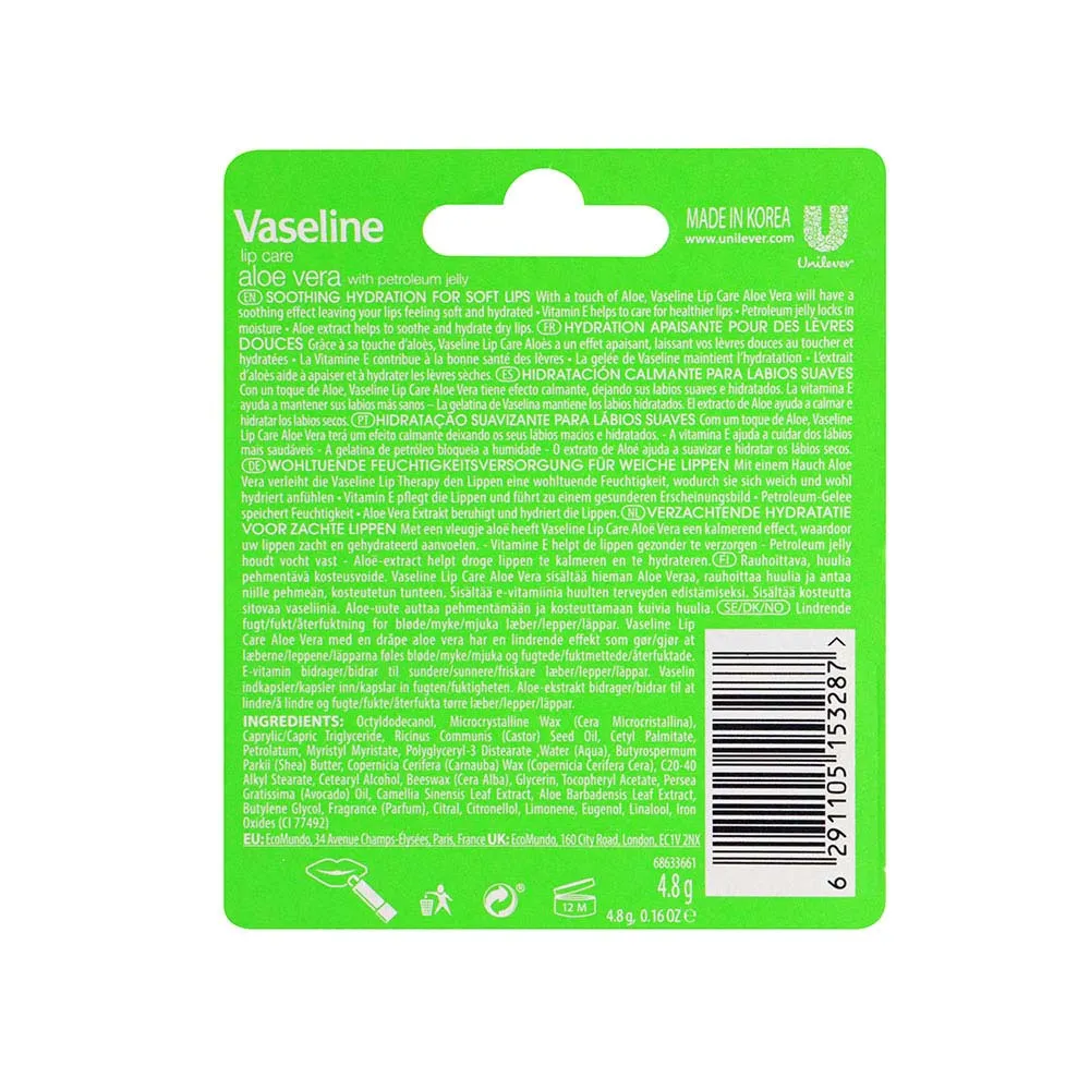 Vaseline Lip Care Aloe Vera 4.8g
