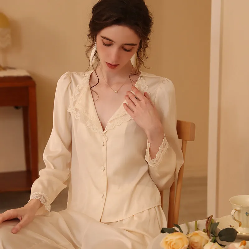 Women Fashion Lace Detailed Homewear Nightgown