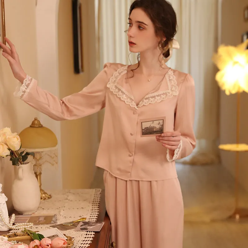 Women Fashion Lace Detailed Homewear Nightgown